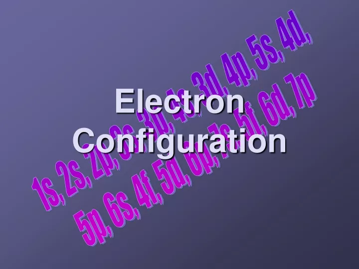 electron configuration