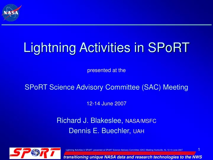 lightning activities in sport