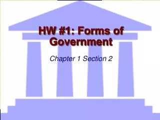 HW #1: Forms of Government