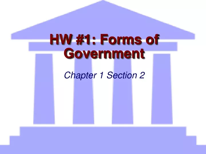 hw 1 forms of government