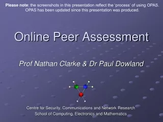 Online Peer Assessment