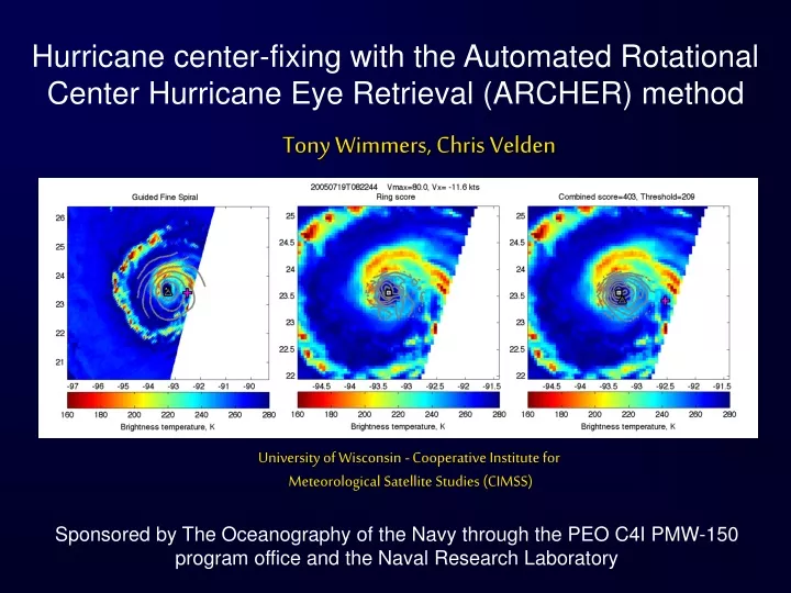 hurricane center fixing with the automated