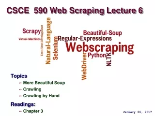 CSCE  590 Web Scraping Lecture 6