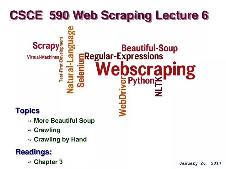 csce 590 web scraping lecture 6