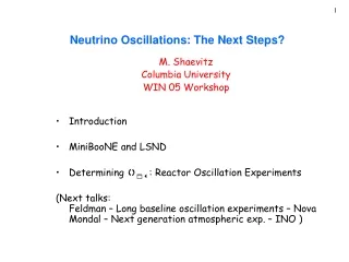 Neutrino Oscillations: The Next Steps?