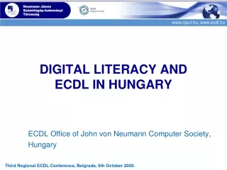 DIGITAL LITERACY AND  ECDL IN HUNGARY