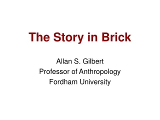 The Story in Brick