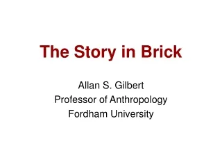 the story in brick