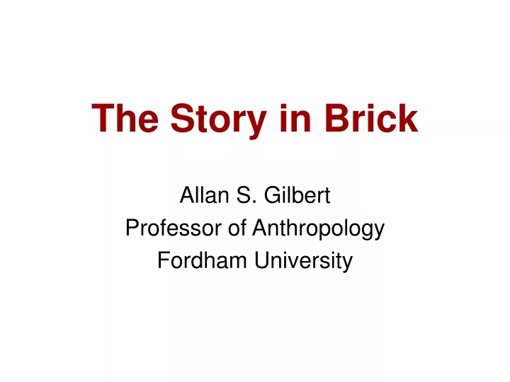 the story in brick