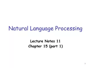 Natural Language Processing