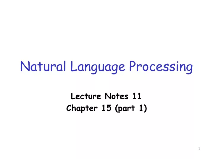 natural language processing