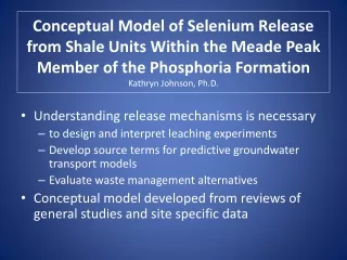 Understanding release mechanisms is necessary  to design and interpret leaching experiments