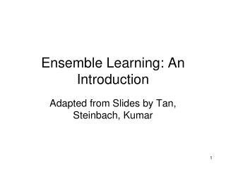 Ensemble Learning: An Introduction