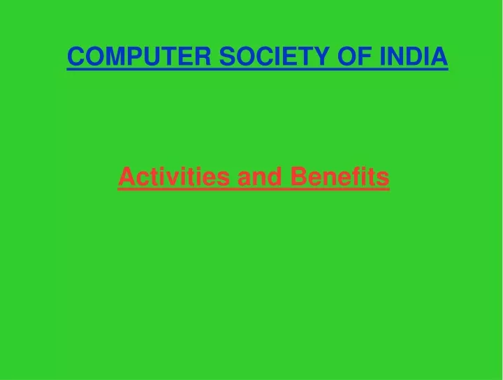 computer society of india