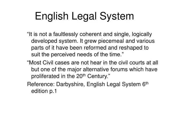 english legal system