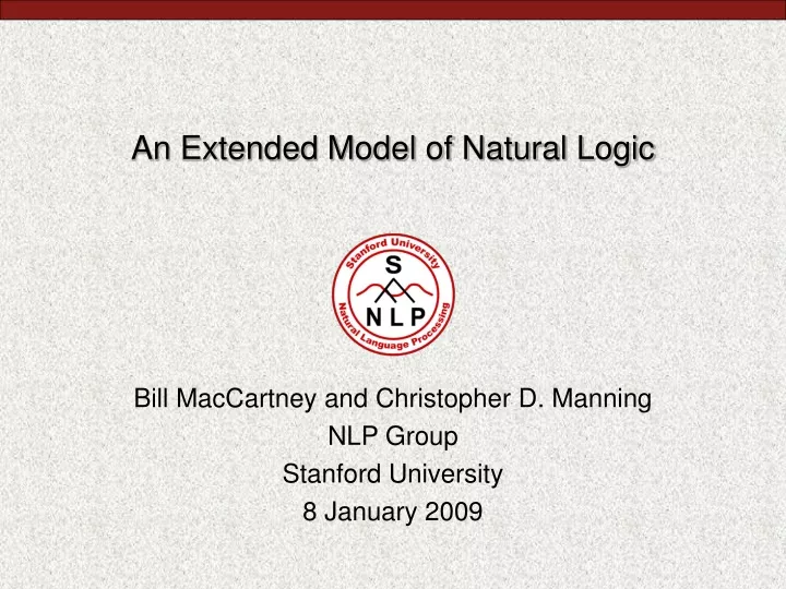 an extended model of natural logic