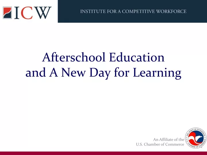 afterschool education and a new day for learning