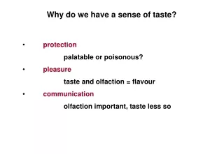 Why do we have a sense of taste?