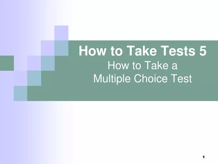 how to take tests 5 how to take a multiple choice test