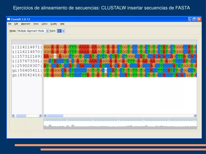 ejercicios de alineamiento de secuencias clustalw