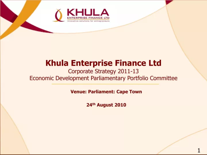 khula enterprise finance ltd corporate strategy