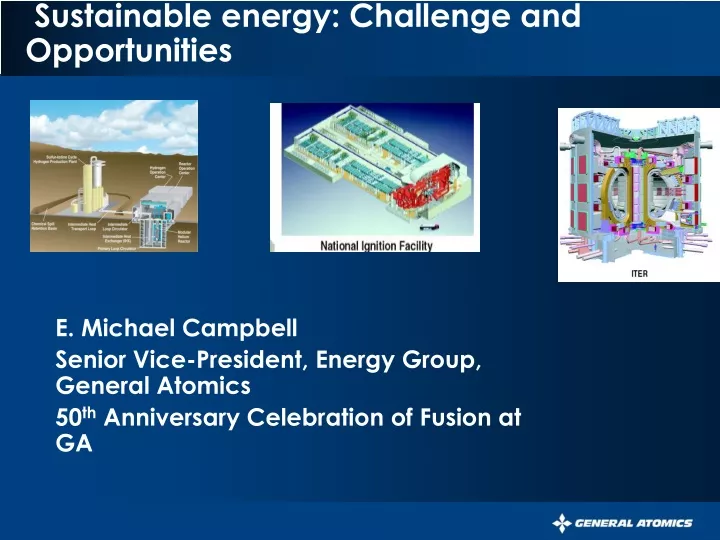 sustainable energy challenge and opportunities