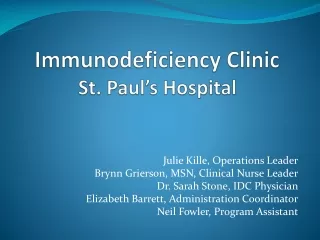 Immunodeficiency Clinic St. Paul’s Hospital