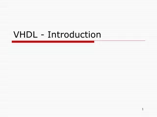 VHDL - Introduction