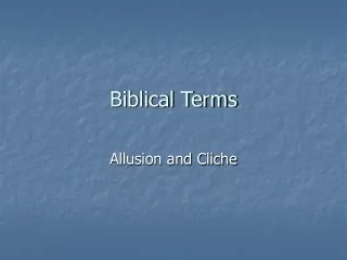 Biblical Terms