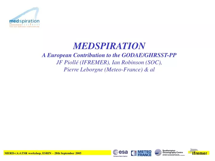 medspiration a european contribution to the godae