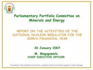 Parliamentary Portfolio Committee on Minerals and Energy