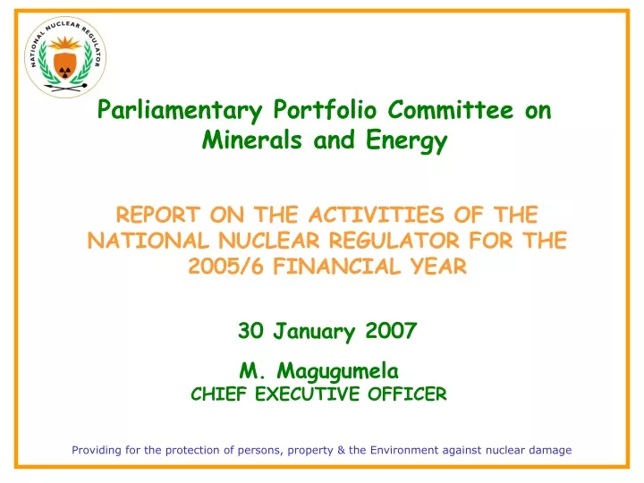 parliamentary portfolio committee on minerals