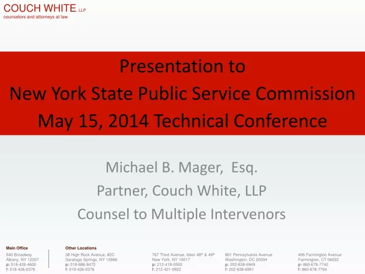 presentation to new york state public service