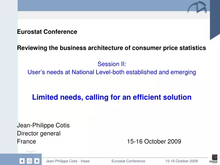 eurostat conference reviewing the business