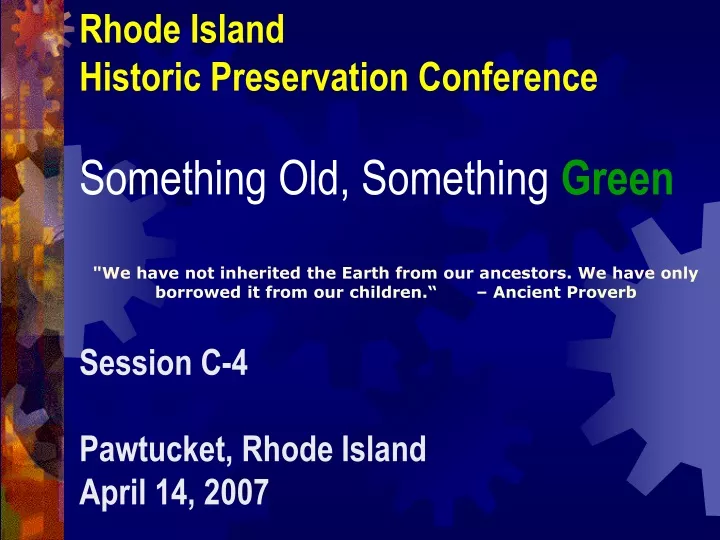 rhode island historic preservation conference