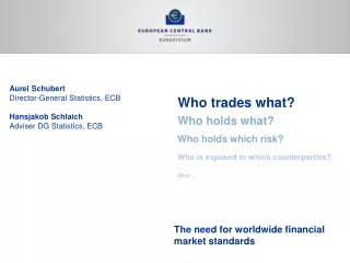 The need for worldwide financial market standards