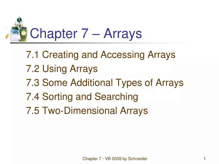 chapter 7 arrays