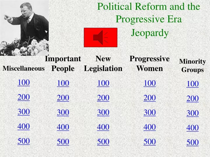 political reform and the progressive era jeopardy