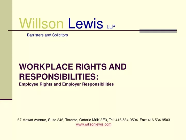 workplace rights and responsibilities employee rights and employer responsibilities