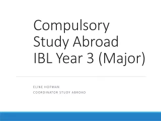 Compulsory Study Abroad IBL Year 3 (Major)