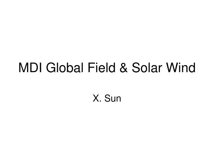 mdi global field solar wind