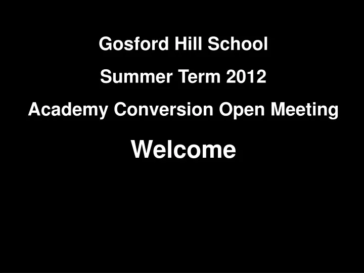 gosford hill school summer term 2012 academy