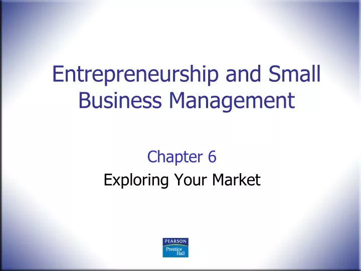 entrepreneurship and small business management