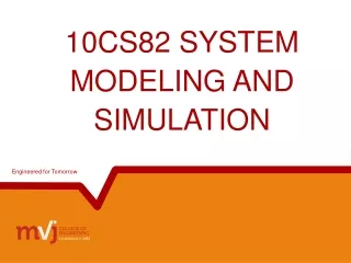 10CS82 SYSTEM MODELING AND SIMULATION