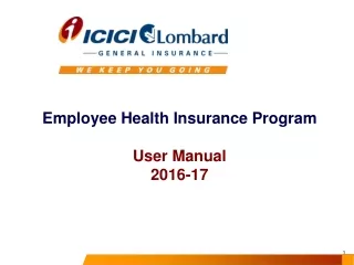 Employee Health Insurance Program User Manual 2016-17
