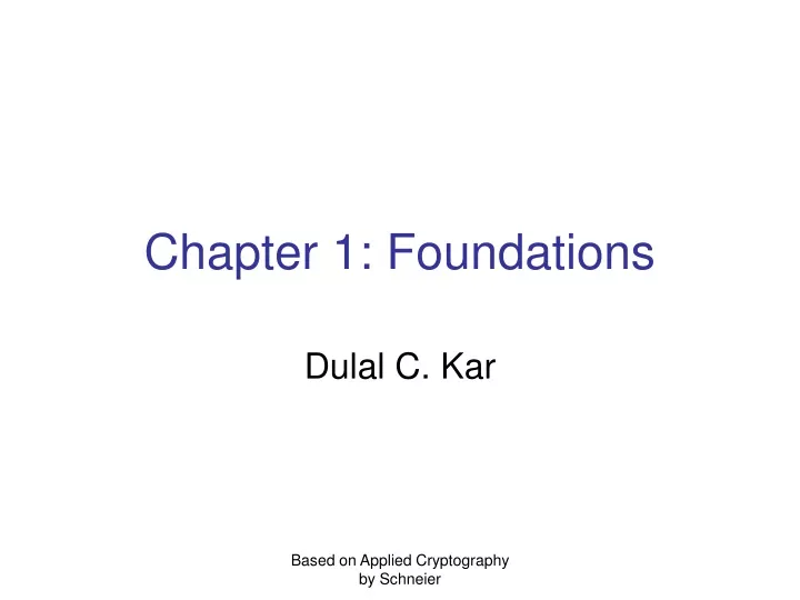 chapter 1 foundations