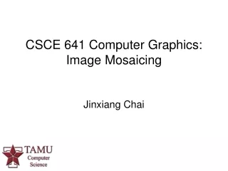 CSCE 641 Computer Graphics:  Image Mosaicing