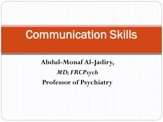 Communication Skills