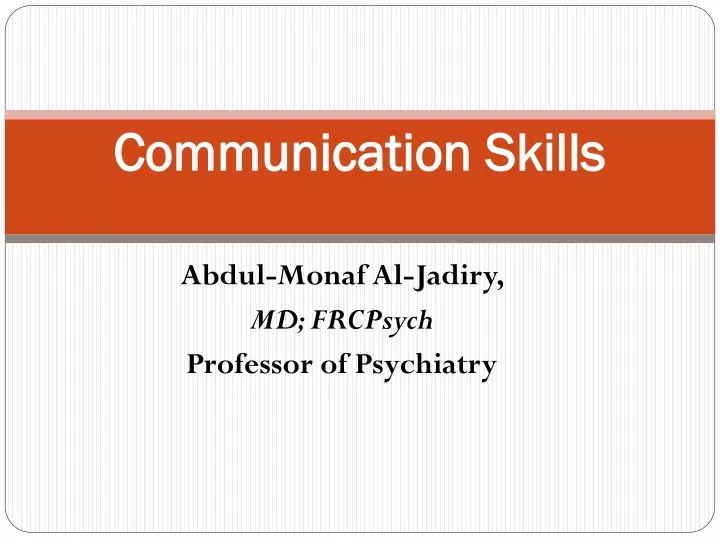 communication skills