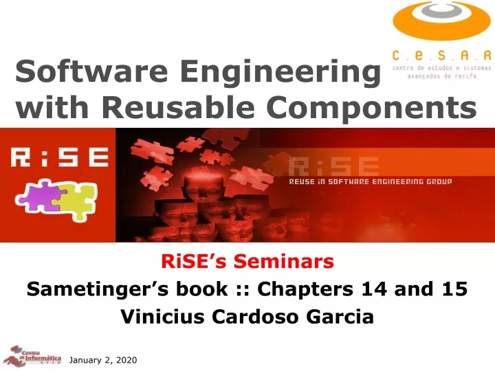 software engineering with reusable components